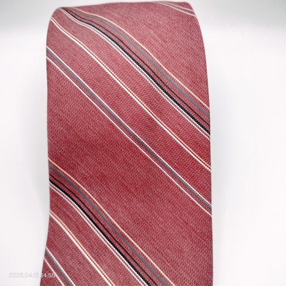 Necktie Golden Clasp Prince Consort Retro Diagonal- 58" L/ 3" W Vintage Red - Picture 9 of 9